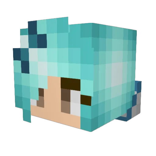 xZarama Minecraft avatar head, 3D render