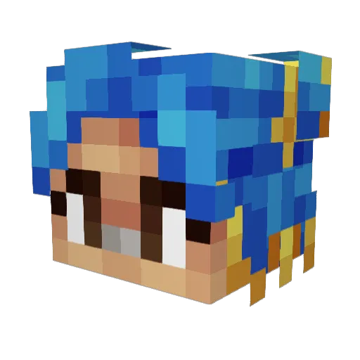 xZayFoX Minecraft avatar head, 3D render