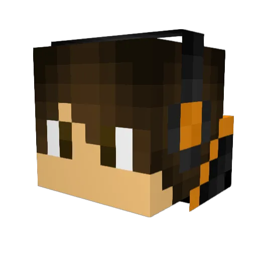xZayyyx Minecraft avatar head, 3D render