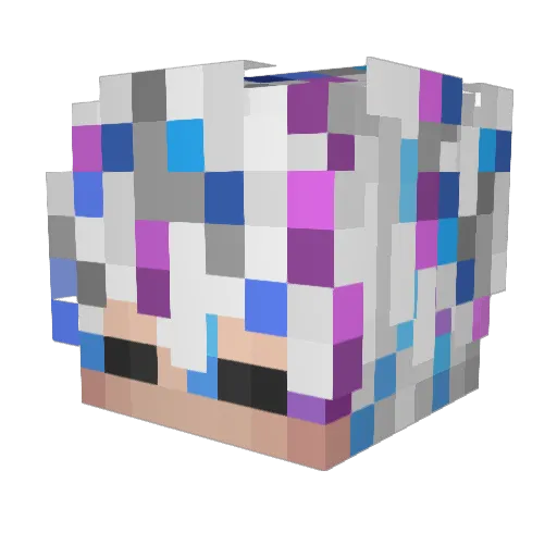 xZeLuFx Minecraft avatar head, 3D render