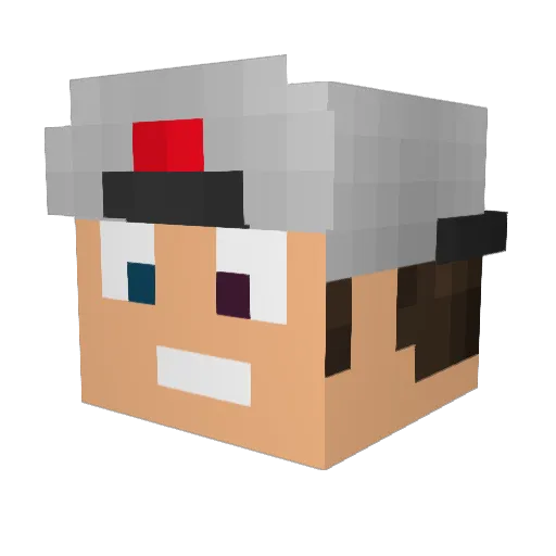 xZeWiZz Minecraft avatar head, 3D render