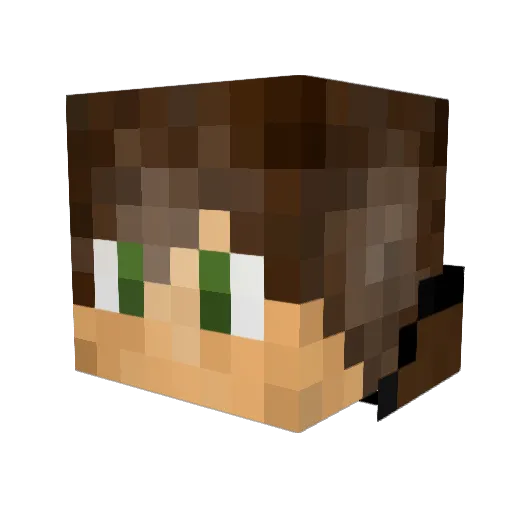 xZedMC Minecraft avatar head, 3D render