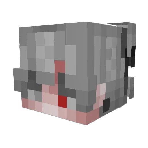 xZedd Minecraft avatar head, 3D render