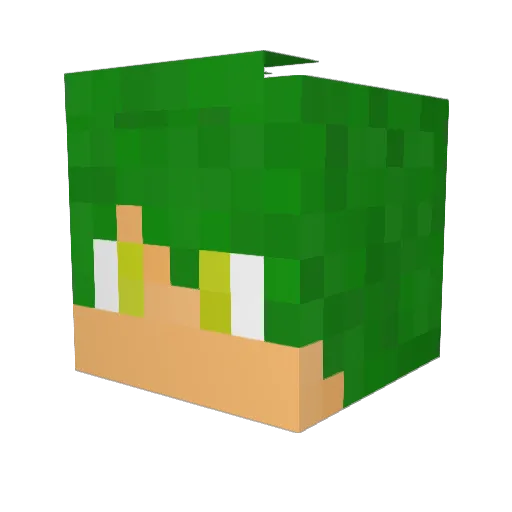 xZeoS Minecraft avatar head, 3D render