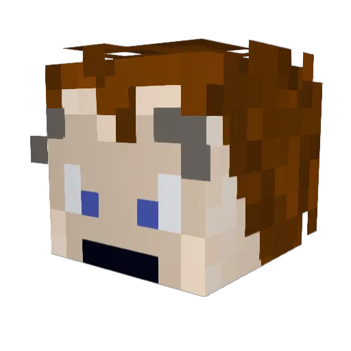 xZeref Minecraft avatar head, 3D render