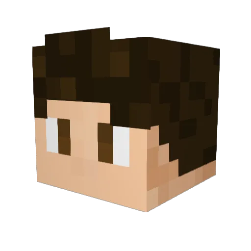 xZeroCr4fteRx Minecraft avatar head, 3D render