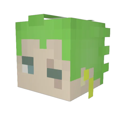 xZeroTooLx Minecraft avatar head, 3D render