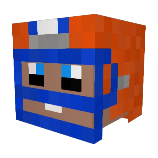 xZheka Minecraft avatar head, 3D render