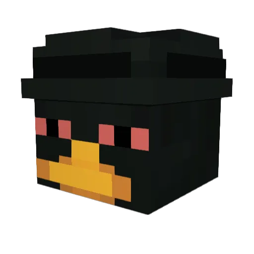 xZini Minecraft avatar head, 3D render