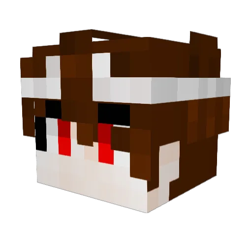 xZourus Minecraft avatar head, 3D render