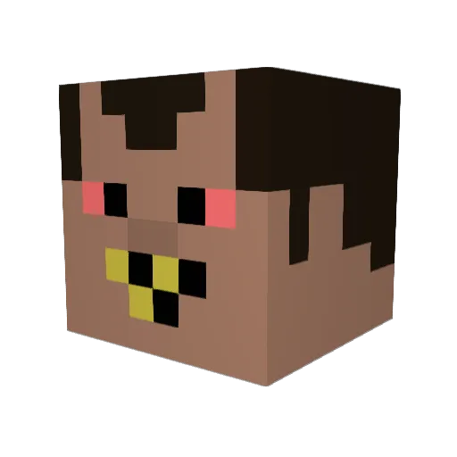 xZozminhoXD Minecraft avatar head, 3D render
