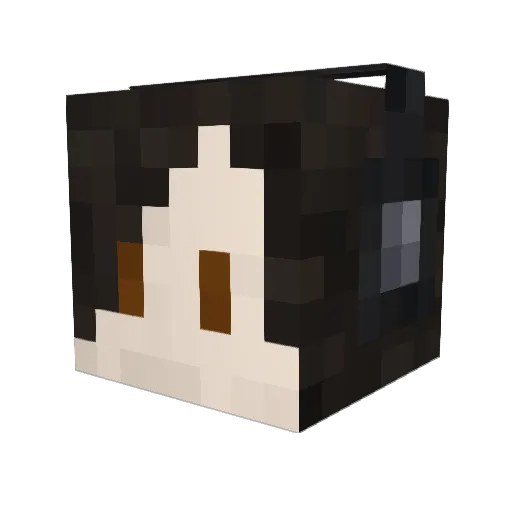 xZuZux Minecraft avatar head, 3D render