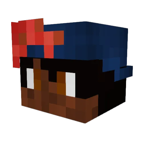 xZwartepiet Minecraft avatar head, 3D render