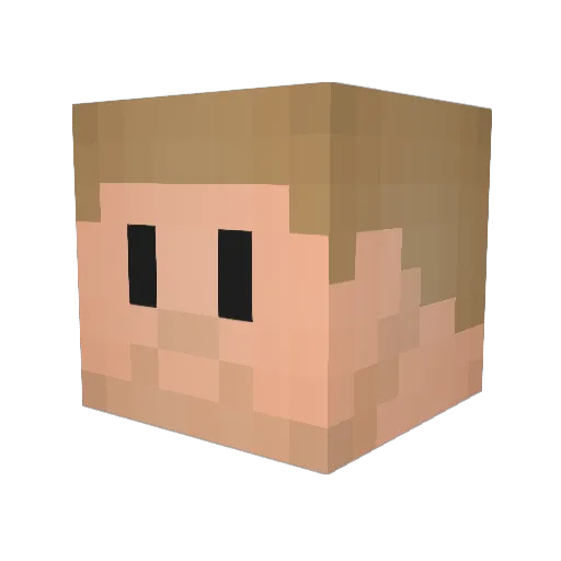 x_01_x Minecraft avatar head, 3D render
