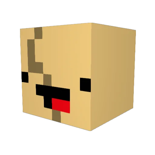 x_0_0_x Minecraft avatar head, 3D render