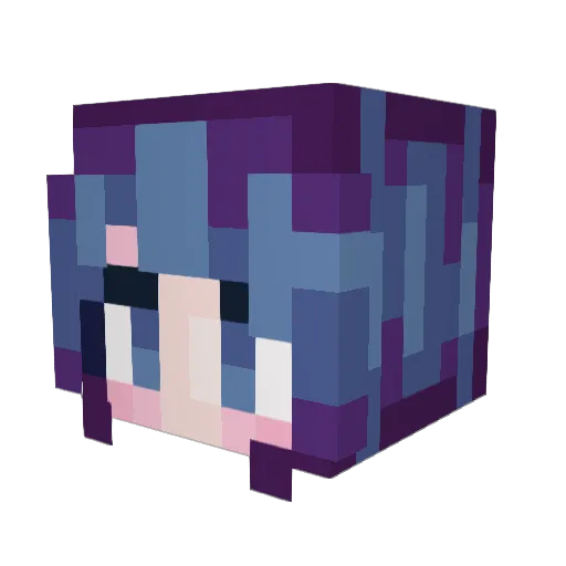 x_6 Minecraft avatar head, 3D render