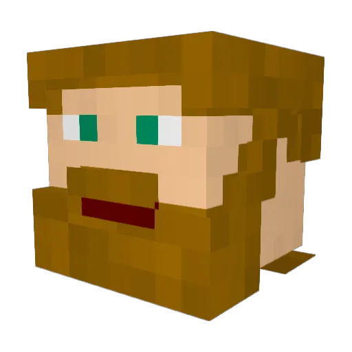x_BG_x Minecraft avatar head, 3D render
