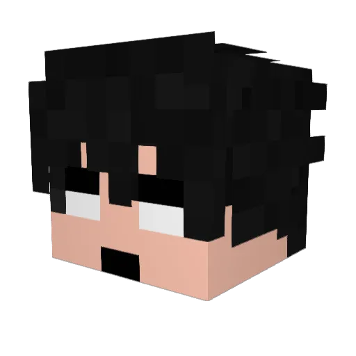 x_CurSeD_x Minecraft avatar head, 3D render