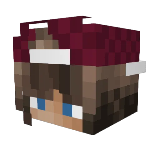x_Dagny Minecraft avatar head, 3D render