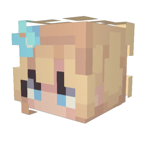 x_Danja Minecraft avatar head, 3D render