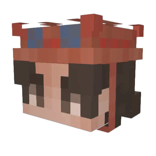 x_DrPepper Minecraft avatar head, 3D render