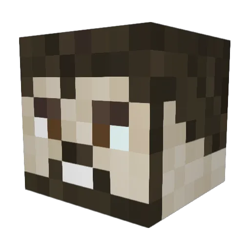 x_EX0_x Minecraft avatar head, 3D render
