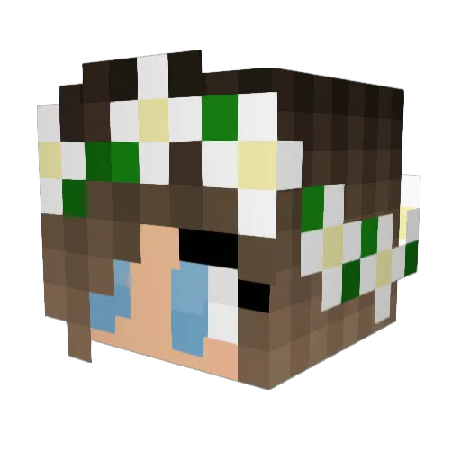 x_Giannaa Minecraft avatar head, 3D render