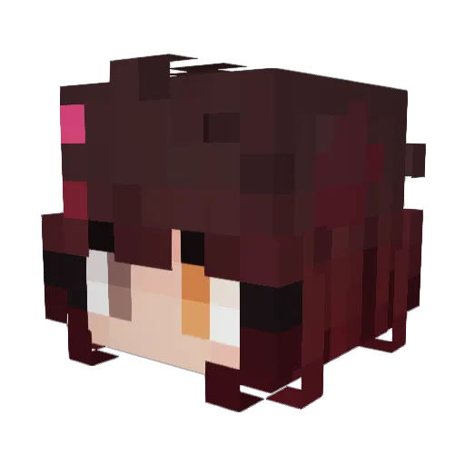 x_Haruka_x Minecraft avatar head, 3D render