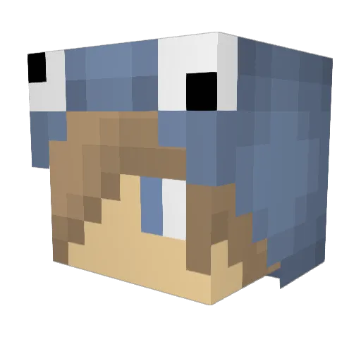 x_Hectic Minecraft avatar head, 3D render