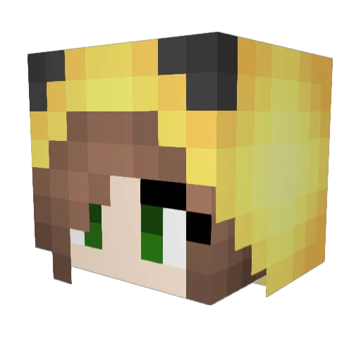 x_Lara_x Minecraft avatar head, 3D render