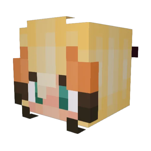 x_Leafy_x Minecraft avatar head, 3D render