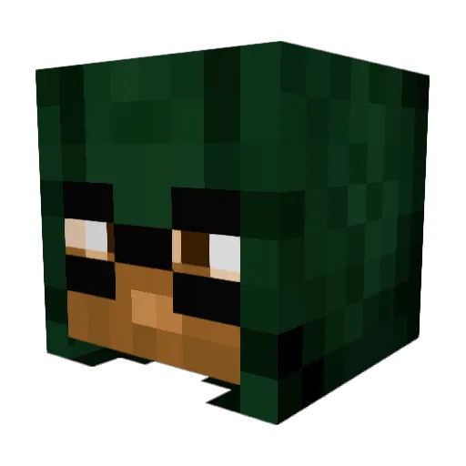 x_Luzid Minecraft avatar head, 3D render