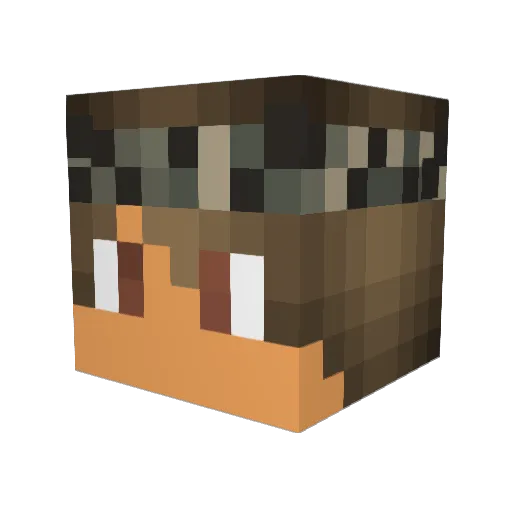x_M1k0_x Minecraft avatar head, 3D render