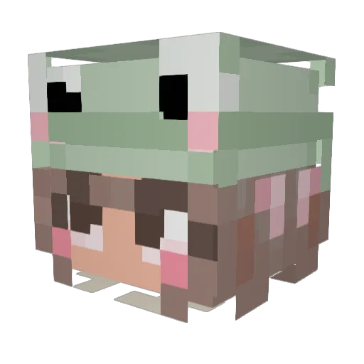 x_Marti Minecraft avatar head, 3D render