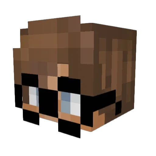x_NickDiamond Minecraft avatar head, 3D render