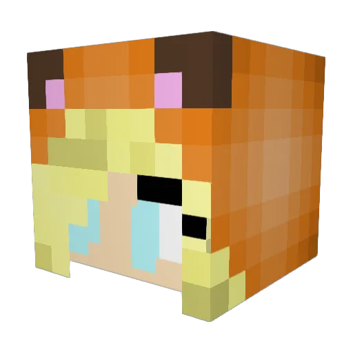 x_Sapphire Minecraft avatar head, 3D render
