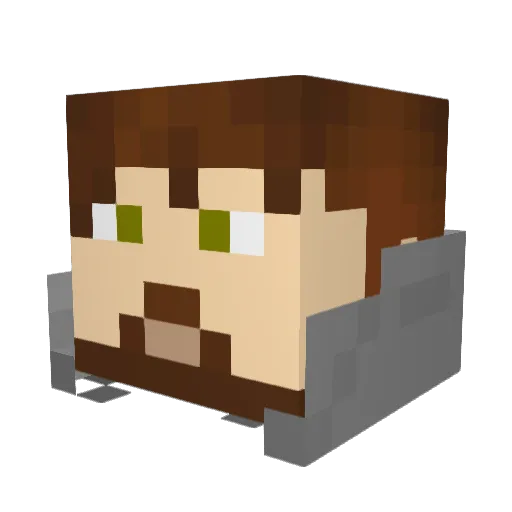 x_TerroR Minecraft avatar head, 3D render