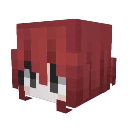 x___v Minecraft avatar head, 3D render