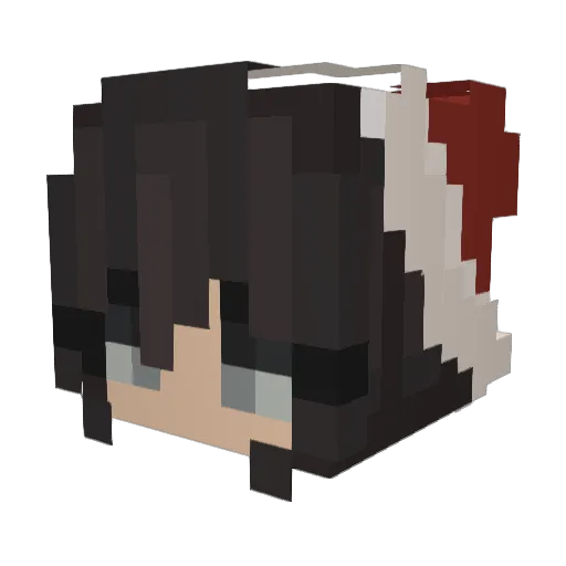 x_babi_x Minecraft avatar head, 3D render