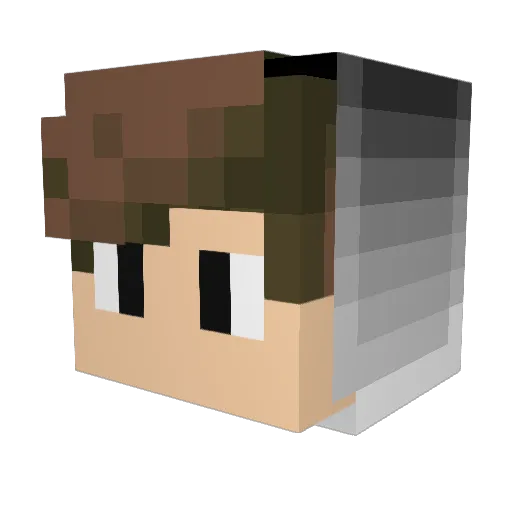 x_ben_ Minecraft avatar head, 3D render