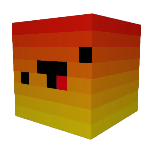 x_bradx Minecraft avatar head, 3D render