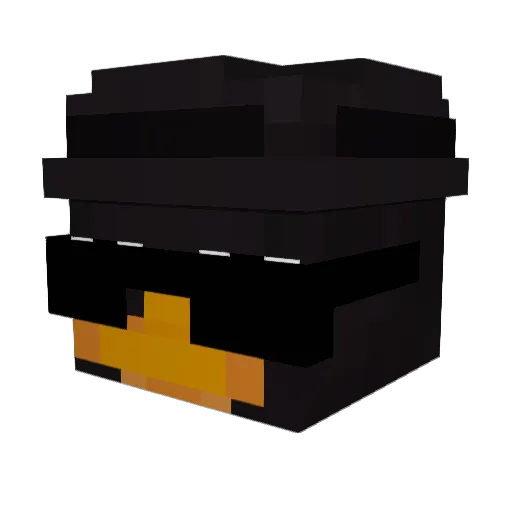 x_cjay Minecraft avatar head, 3D render