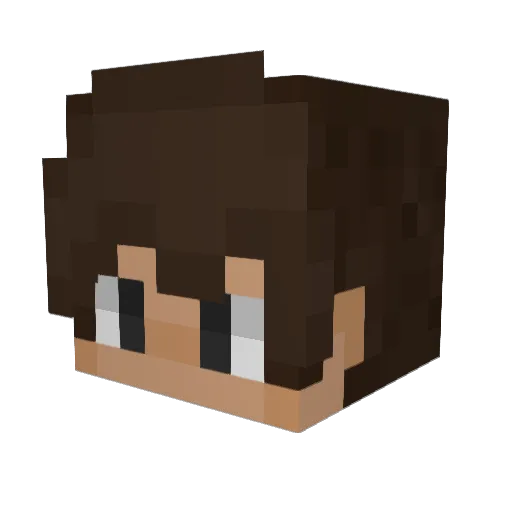 x_fear Minecraft avatar head, 3D render