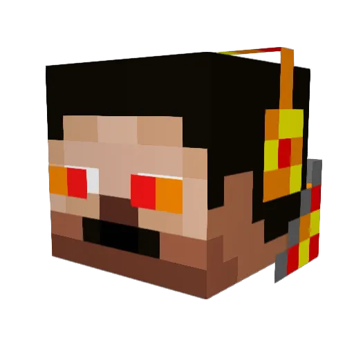 x_fireboy_x Minecraft avatar head, 3D render
