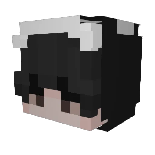 x_gh0sts Minecraft avatar head, 3D render