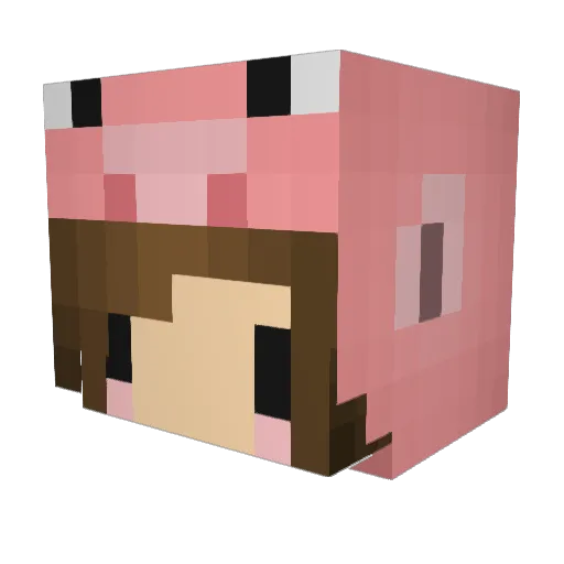 x_izzy Minecraft avatar head, 3D render
