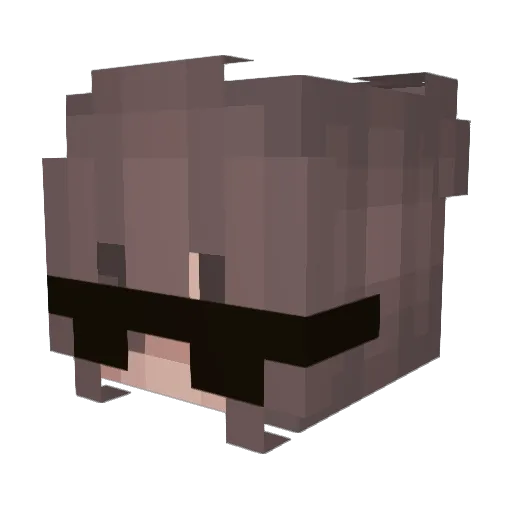 x_kateee Minecraft avatar head, 3D render