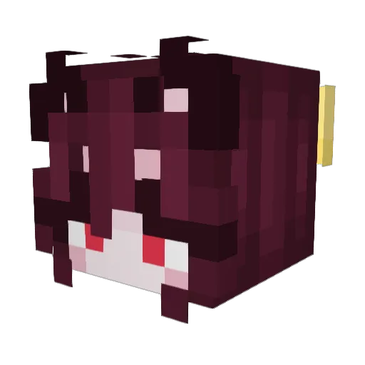x_nightrose Minecraft avatar head, 3D render