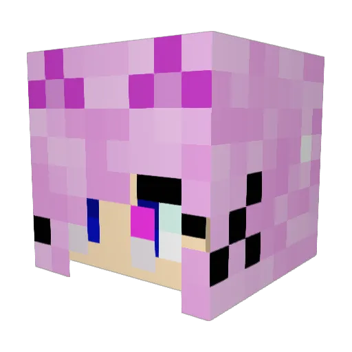 x_nori_ Minecraft avatar head, 3D render