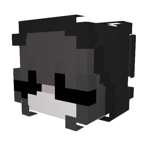 x_p1to Minecraft avatar head, 3D render